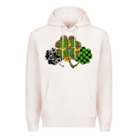 Pale Pink st patricks day shamrock gold Premium Hoodie - RanaPortraitStore