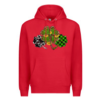 Red st patricks day shamrock gold Premium Hoodie - RanaPortraitStore