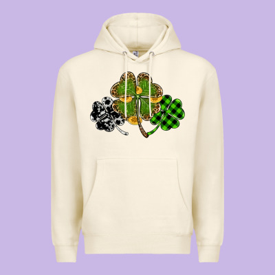 St Patricks Day Shamrock Gold Premium Hoodie Designed By Ranaportraitstore