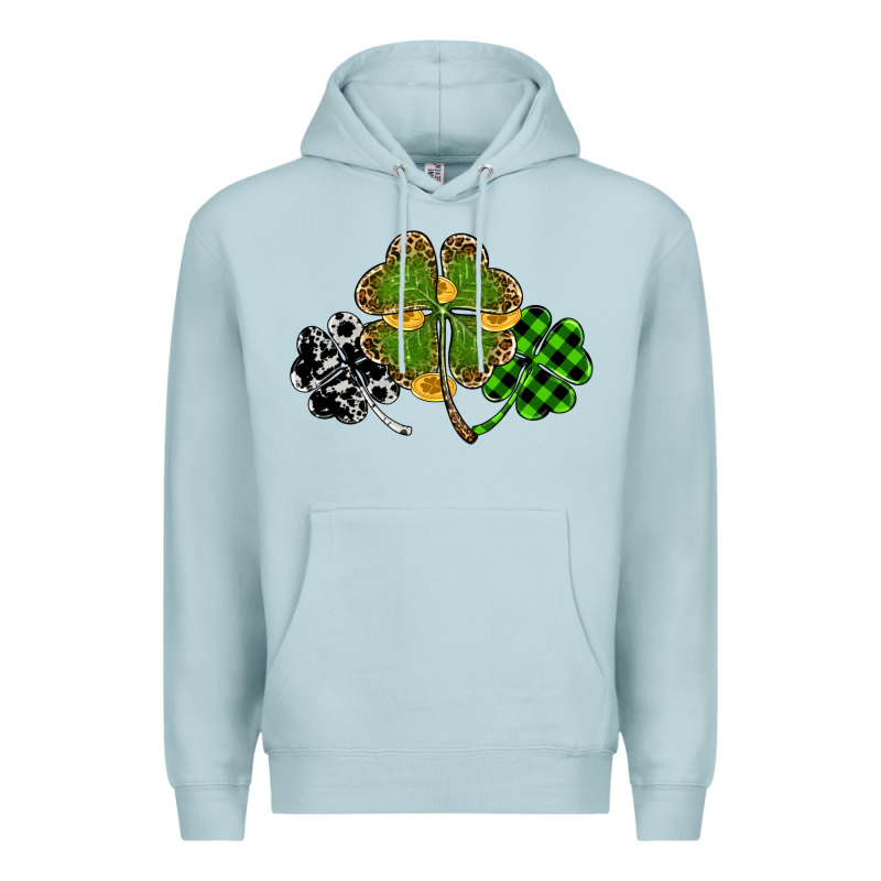 St Patricks Day Shamrock Gold Premium Hoodie by RanaPortraitStore | Teevron