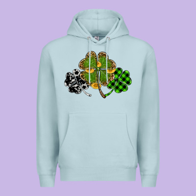 St Patricks Day Shamrock Gold Premium Hoodie Designed By Ranaportraitstore