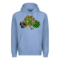Colony Blue st patricks day shamrock gold Premium Hoodie - RanaPortraitStore