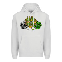 Dove Grey st patricks day shamrock gold Premium Hoodie - RanaPortraitStore