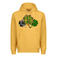 Mustard st patricks day shamrock gold Premium Hoodie - RanaPortraitStore