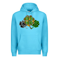 Ocean Blue st patricks day shamrock gold Premium Hoodie - RanaPortraitStore
