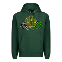 Sports Green st patricks day shamrock gold Premium Hoodie - RanaPortraitStore