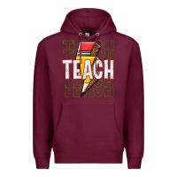 Burgundy teach Premium Hoodie - texasbilliewilder