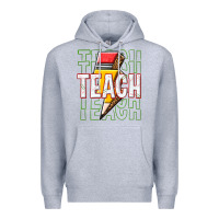 Heather Grey teach Premium Hoodie - texasbilliewilder