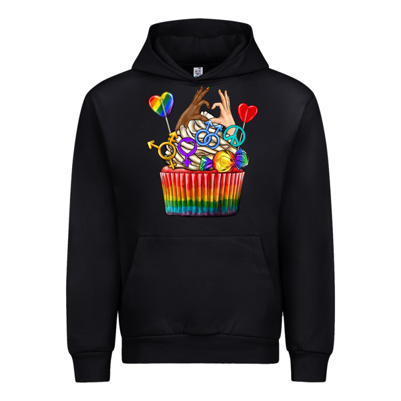 Pride Rainbow Cupcake Urban Hoodie by texasbilliewilder | Teevron