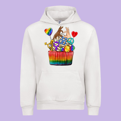 Urban Hoodie pride rainbow cupcake