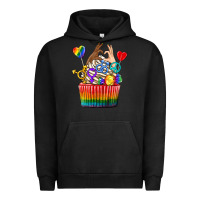 Pigment Black pride rainbow cupcake Urban Hoodie - texasbilliewilder