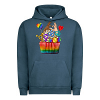 Pigment Midnight Navy pride rainbow cupcake Urban Hoodie - texasbilliewilder
