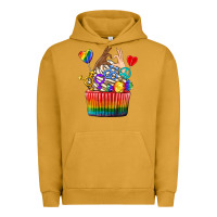 Pigment Peanut Butter pride rainbow cupcake Urban Hoodie - texasbilliewilder