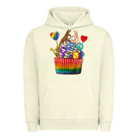 Pigment Pistachio pride rainbow cupcake Urban Hoodie - texasbilliewilder