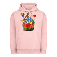 Pigment Salmon pride rainbow cupcake Urban Hoodie - texasbilliewilder