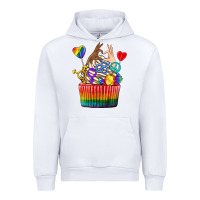 White pride rainbow cupcake Urban Hoodie - texasbilliewilder