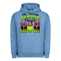 Pigment Pebble Blue my favorite tennis player calls me mom Urban Hoodie - Zillion Design Studio