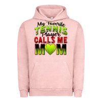 Pigment Salmon my favorite tennis player calls me mom Urban Hoodie - Zillion Design Studio