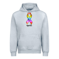 Heather Grey pride ribbon Urban Hoodie - texasbilliewilder