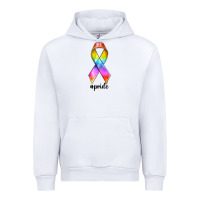 White pride ribbon Urban Hoodie - texasbilliewilder