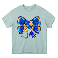 Arona Down Syndrome Ribbon Heavy Core Tee - CowhideDigitalArt