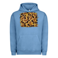 Pigment Pebble Blue Bunny Pattern Urban Hoodie - RanaPortraitStore