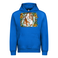 Cobalt Bunny With Flower Leopard Urban Hoodie - RanaPortraitStore