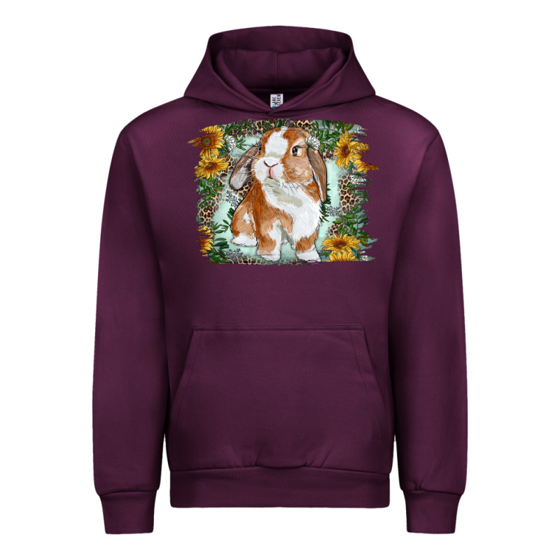 Bunny With Flower Leopard Urban Hoodie by RanaPortraitStore | Teevron