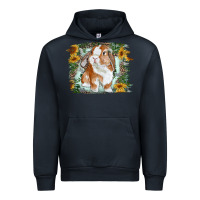 Navy Bunny With Flower Leopard Urban Hoodie - RanaPortraitStore