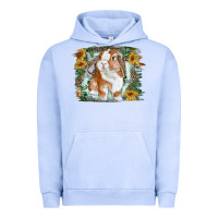 Pigment Grape Ice Bunny With Flower Leopard Urban Hoodie - RanaPortraitStore