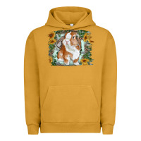 Pigment Peanut Butter Bunny With Flower Leopard Urban Hoodie - RanaPortraitStore