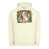 Pigment Pistachio Bunny With Flower Leopard Urban Hoodie - RanaPortraitStore
