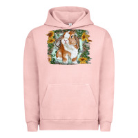 Pigment Salmon Bunny With Flower Leopard Urban Hoodie - RanaPortraitStore