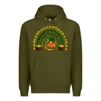 Army Green st patricks day rainbow Premium Hoodie - RanaPortraitStore