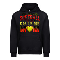 Black my favorite softball player calls me mom Urban Hoodie - Zillion Design Studio