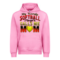 Fuchsia Pink my favorite softball player calls me mom Urban Hoodie - Zillion Design Studio