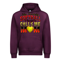Mauve Wine my favorite softball player calls me mom Urban Hoodie - Zillion Design Studio