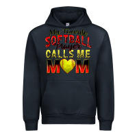 Navy my favorite softball player calls me mom Urban Hoodie - Zillion Design Studio
