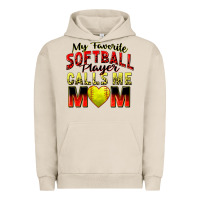 Pigment French Oak my favorite softball player calls me mom Urban Hoodie - Zillion Design Studio