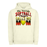 Pigment Pistachio my favorite softball player calls me mom Urban Hoodie - Zillion Design Studio