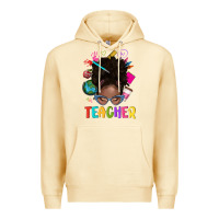 Pina Colada teacher afro messy bun Premium Hoodie - texasbilliewilder