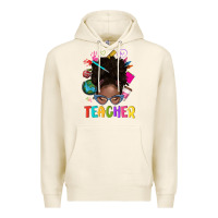 Tofu teacher afro messy bun Premium Hoodie - texasbilliewilder