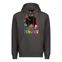 Smoke teacher afro messy bun Premium Hoodie - texasbilliewilder
