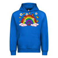 Cobalt pride rainbow with daisy and butterfly Urban Hoodie - texasbilliewilder