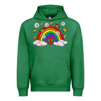 Emerald pride rainbow with daisy and butterfly Urban Hoodie - texasbilliewilder
