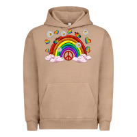 Pigment Burro pride rainbow with daisy and butterfly Urban Hoodie - texasbilliewilder