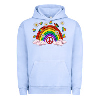 Pigment Grape Ice pride rainbow with daisy and butterfly Urban Hoodie - texasbilliewilder