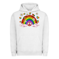 Pigment Lunar Rock pride rainbow with daisy and butterfly Urban Hoodie - texasbilliewilder