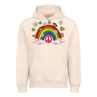 Sandshell pride rainbow with daisy and butterfly Urban Hoodie - texasbilliewilder