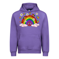 Tulip pride rainbow with daisy and butterfly Urban Hoodie - texasbilliewilder
